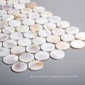 White Wall Decoration Pearl Shell Penny Round Mosaic